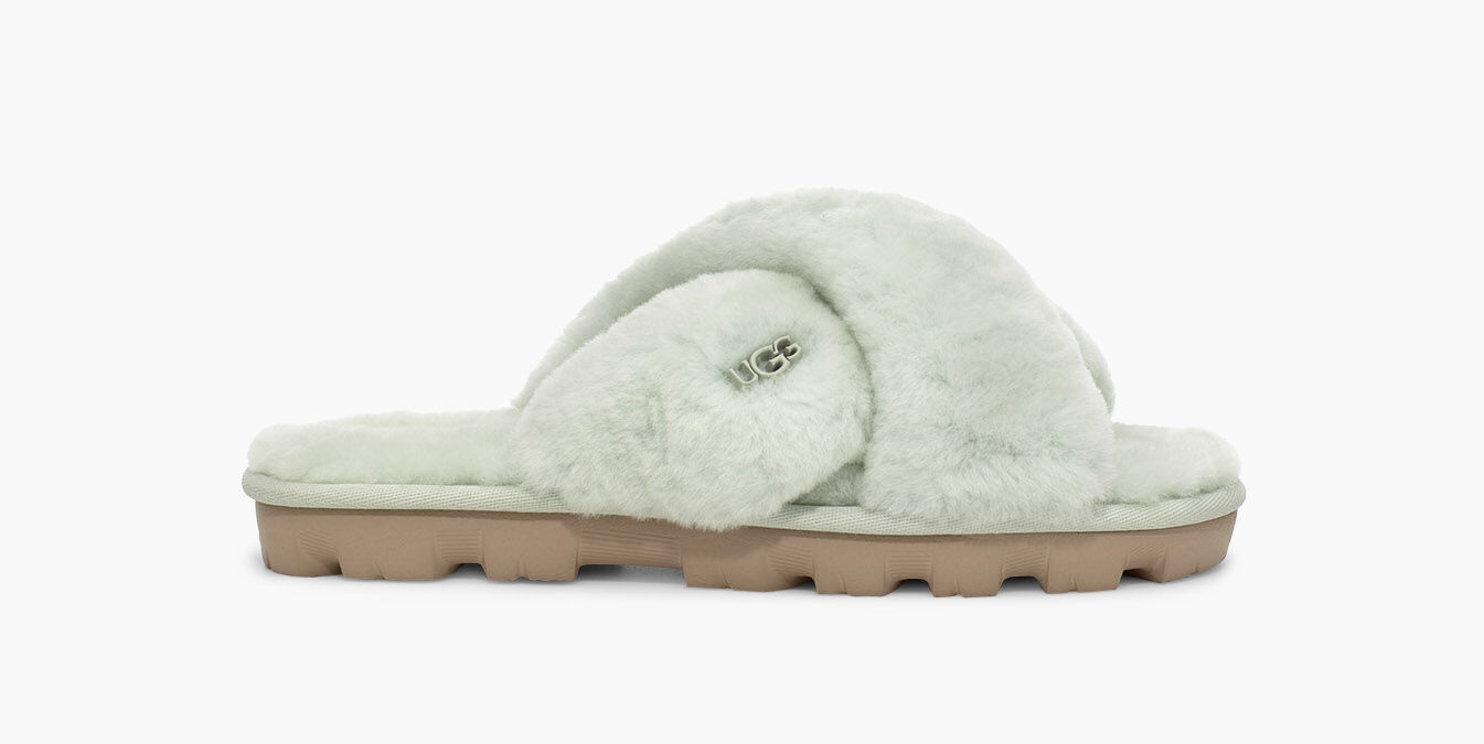 retro mint ugg slides