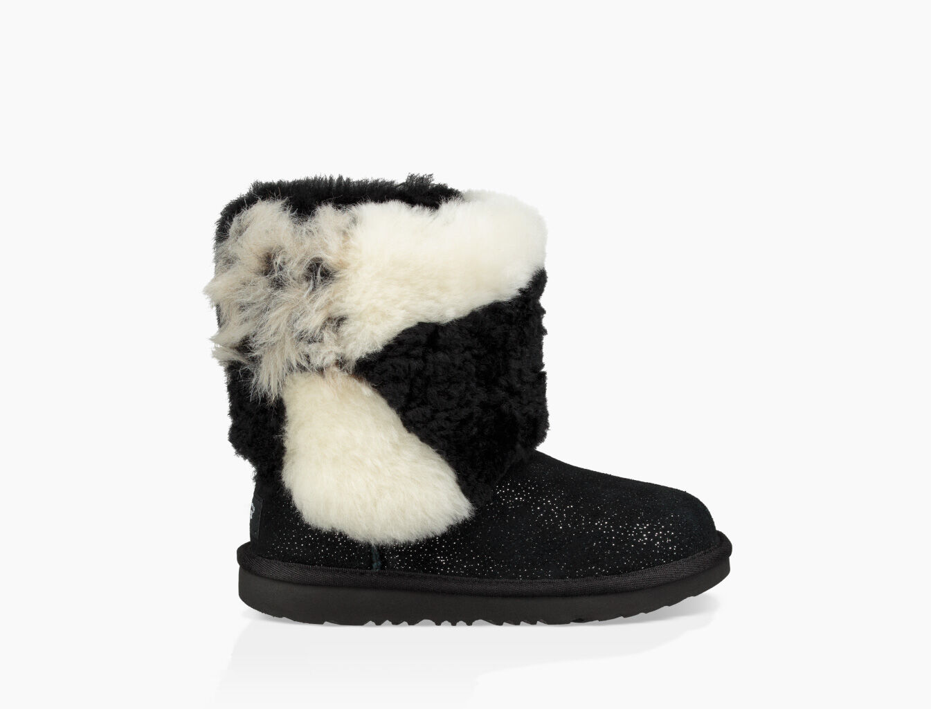 classic short patchwork fluff boot