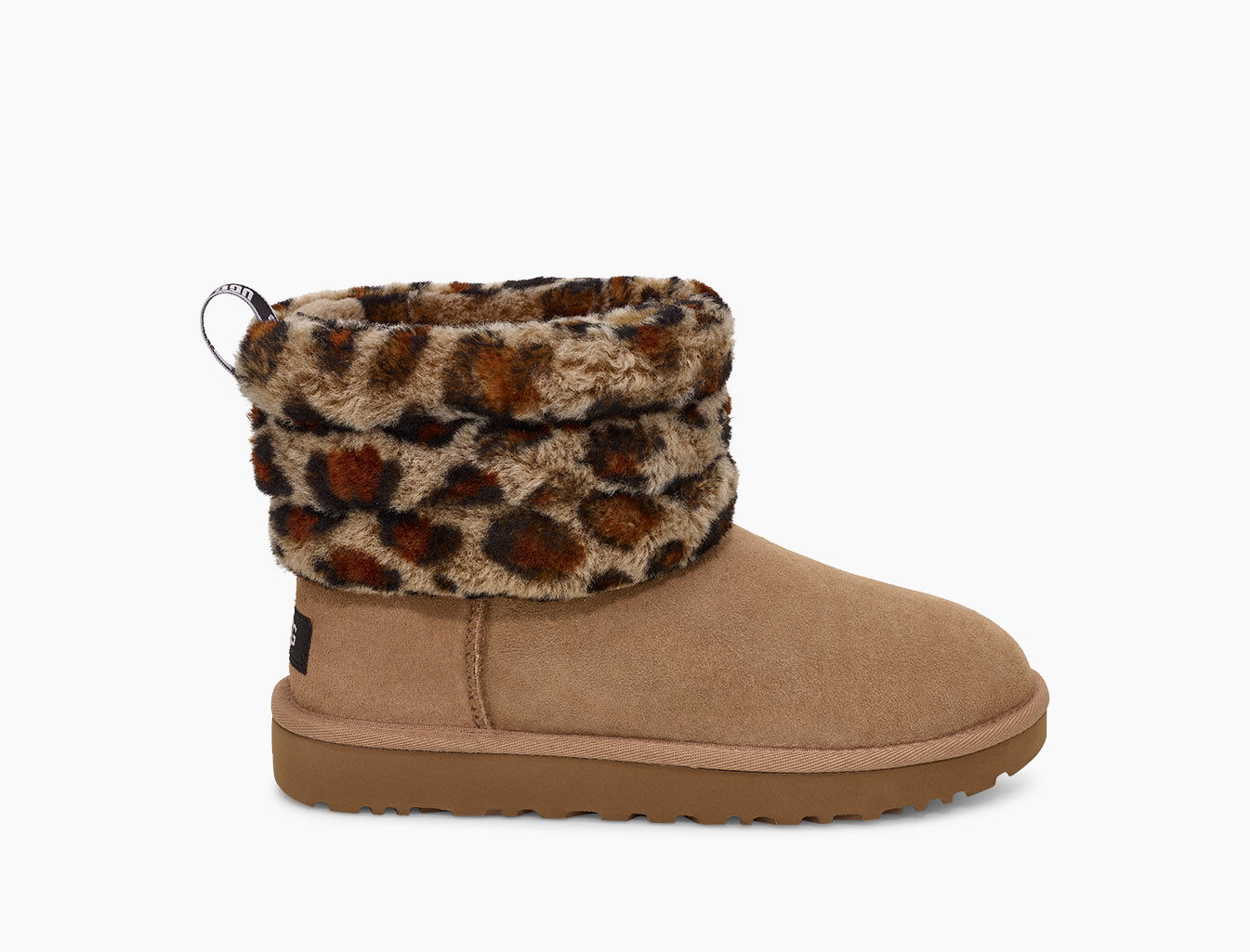 UGG® Fluff Mini Quilted Leopard Boot 