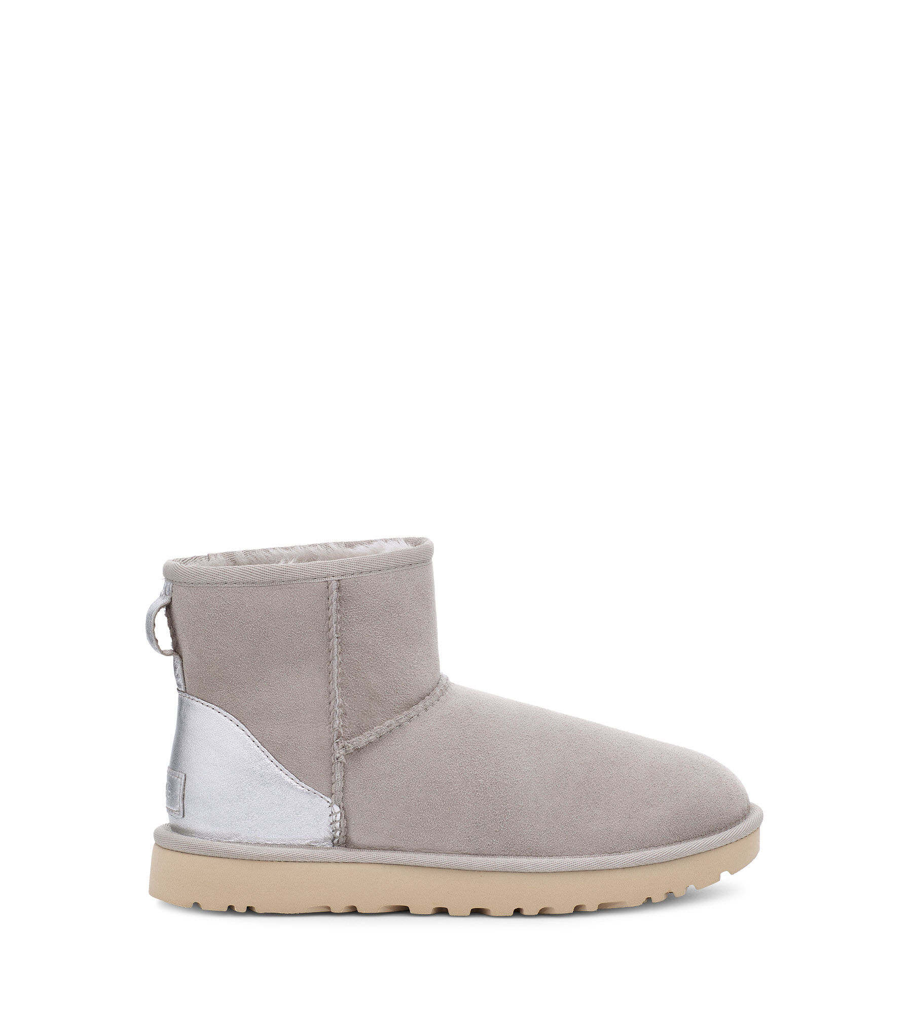 ugg mini metallic grey