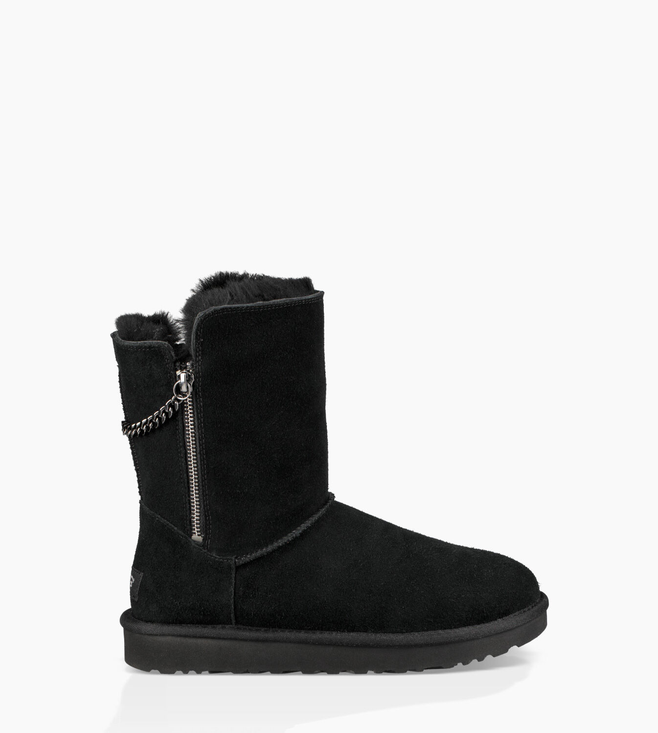 ugg classic short sparkle black