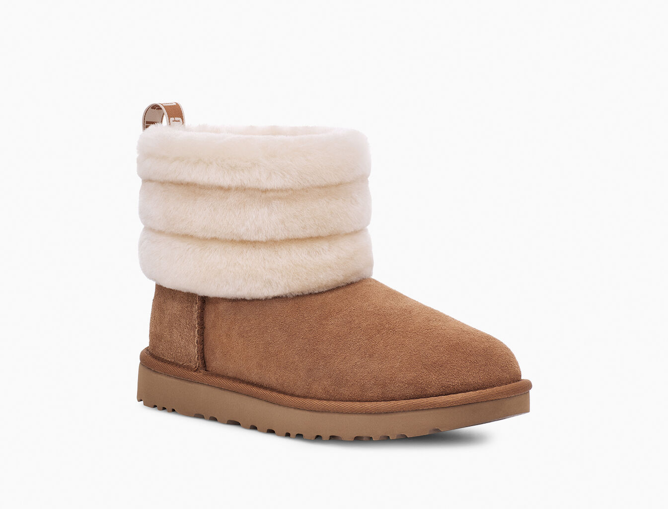 Ugg mini fluff quilted boot chestnut clearance