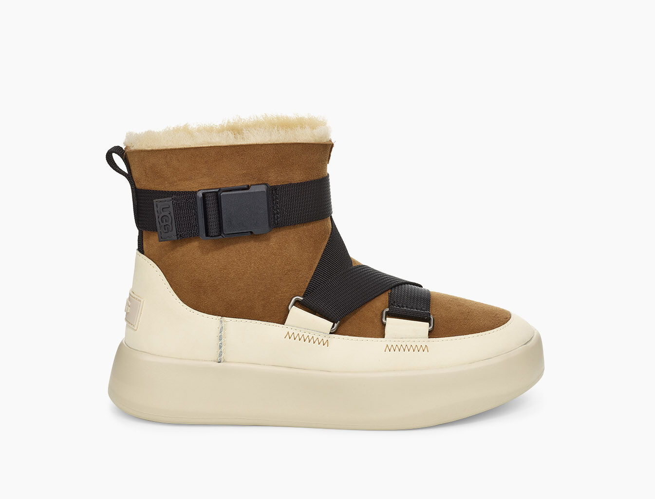 ugg buckle strap chestnut boots