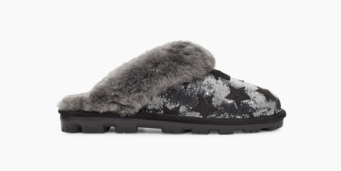 silver sequin ugg slippers