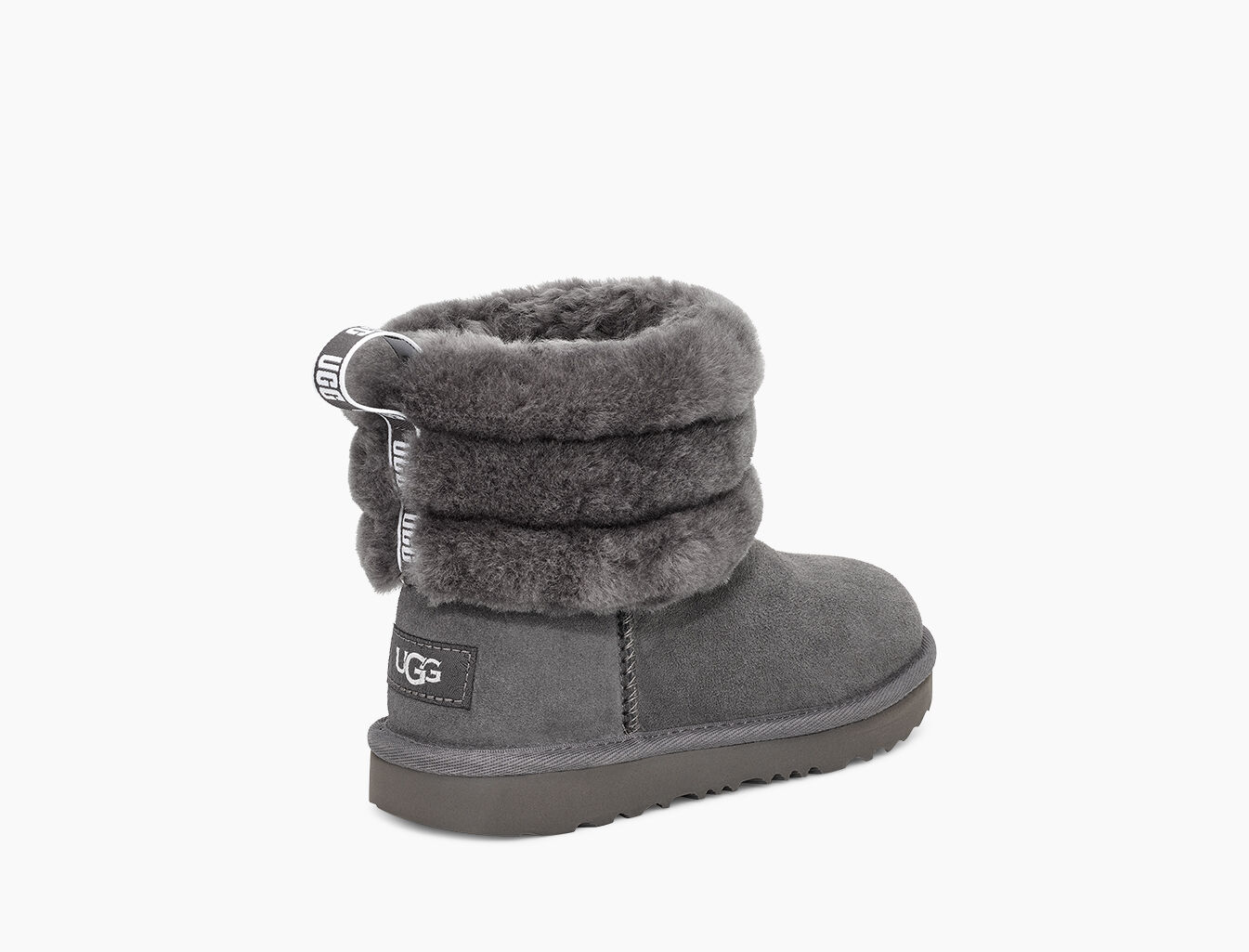 ugg grey fluff mini quilted boots