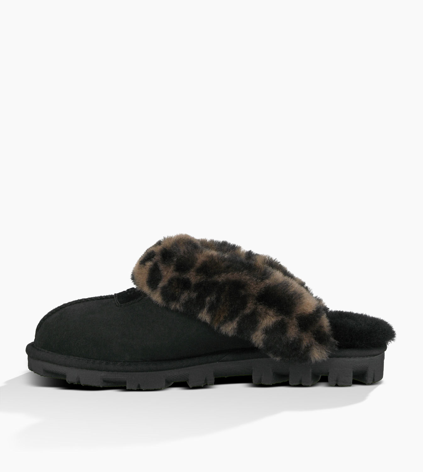 black leopard print ugg slippers