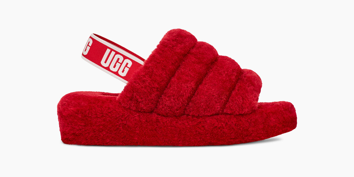 red fluff yeah uggs