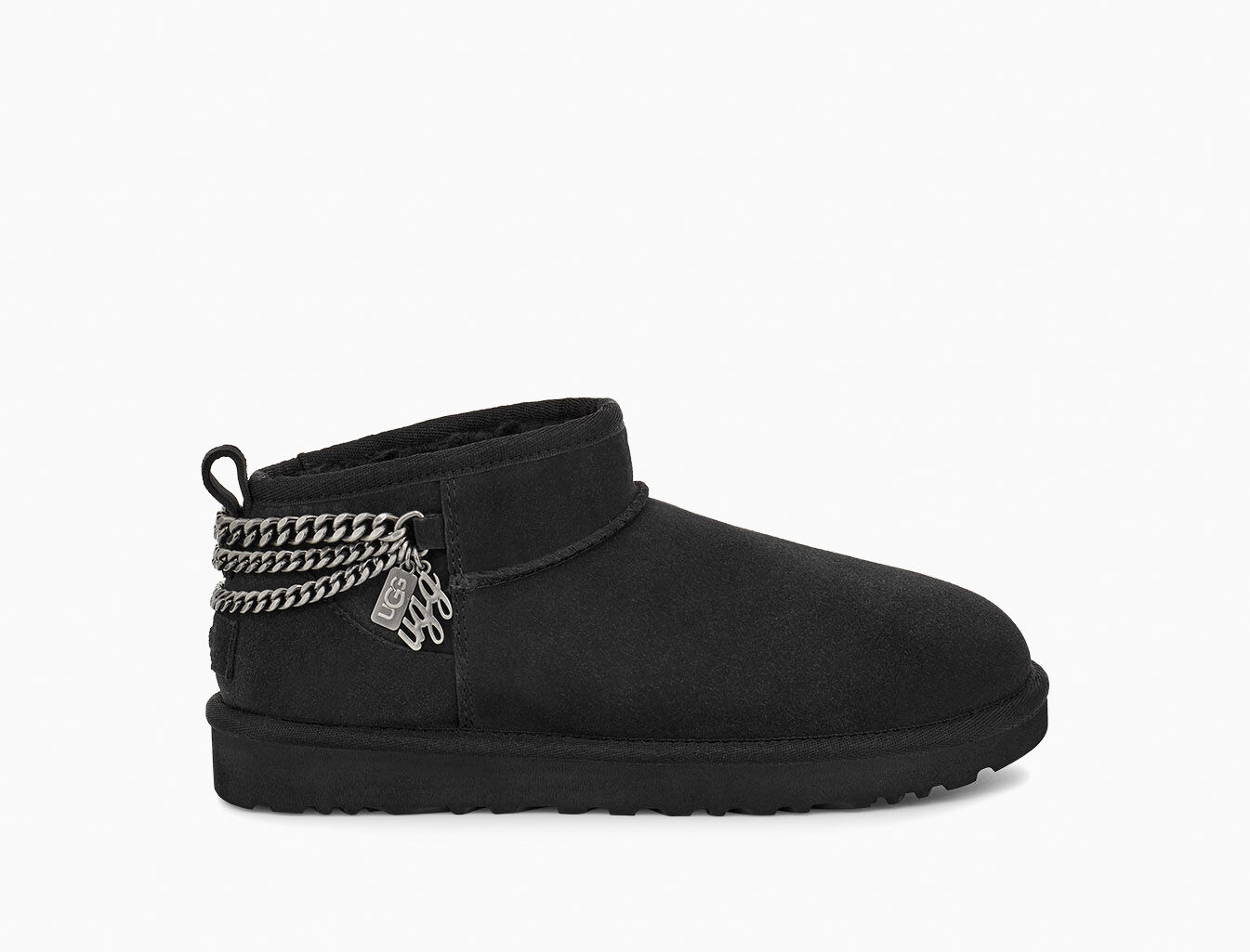 ugg noir avec chaine