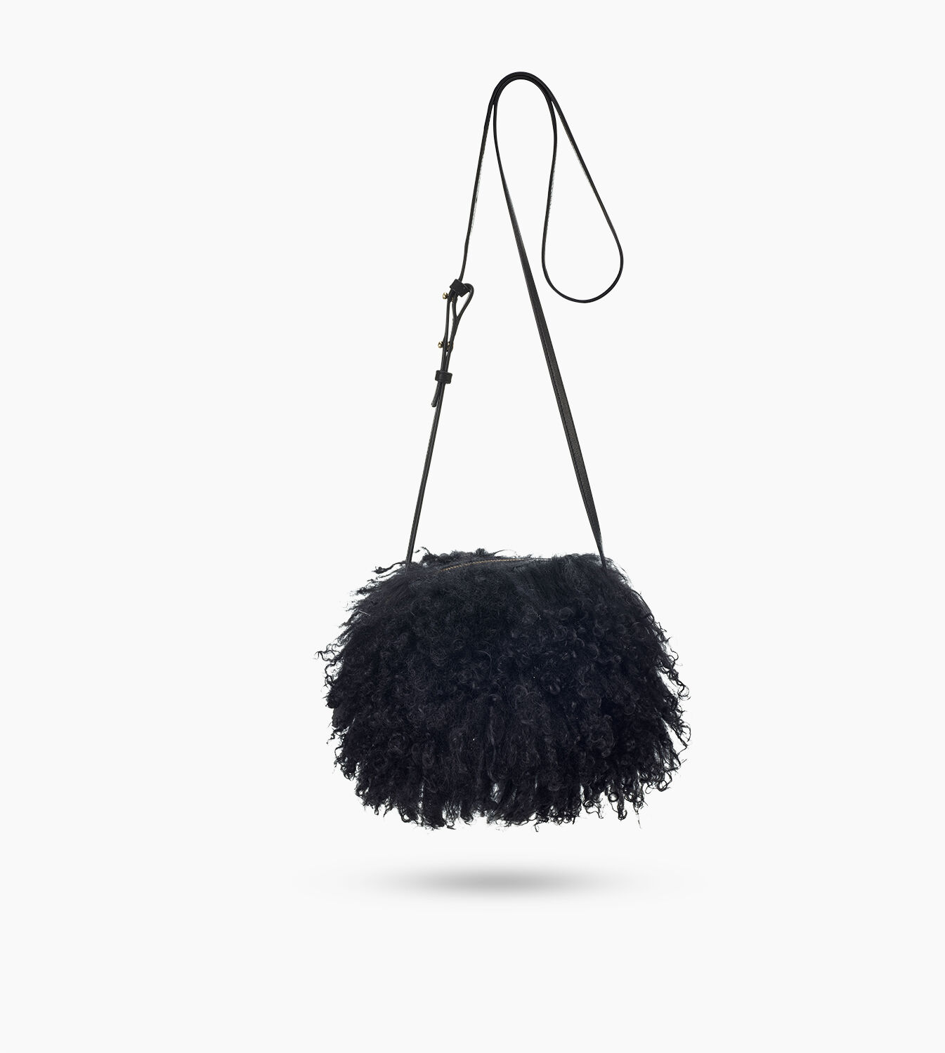 mongolian pom pom crossbody