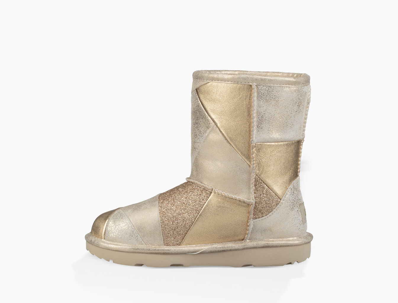 gold patchwork uggs
