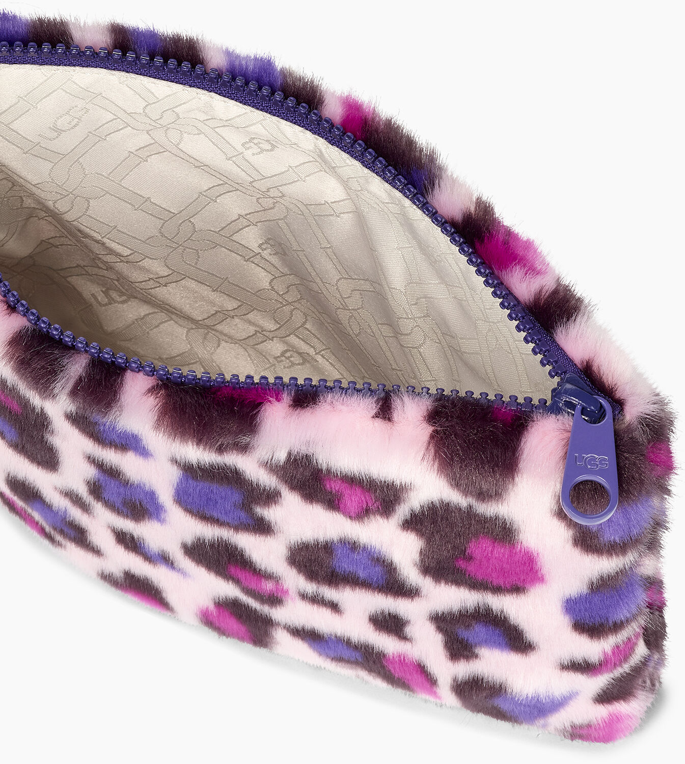 Faux Fur Medium Zip Pouch