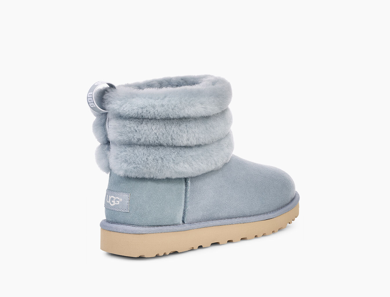 ugg fluff mini quilted logo boots women's