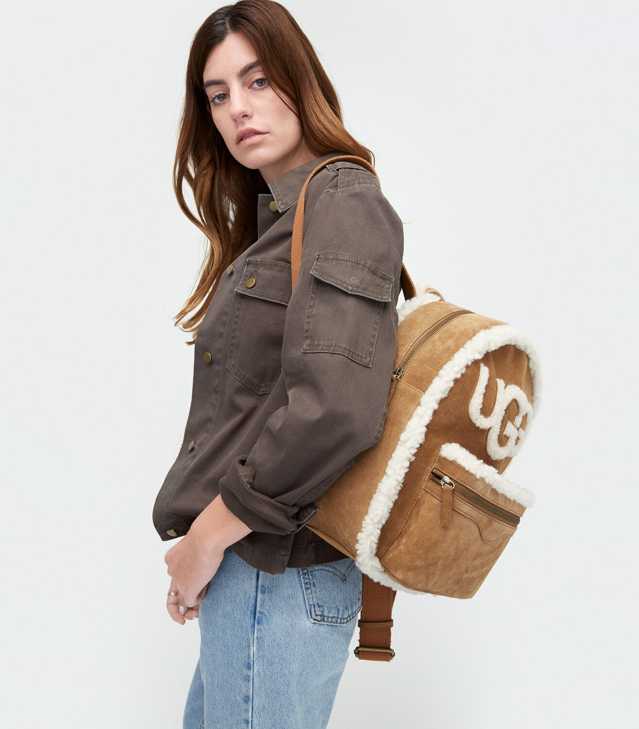 dannie sheepskin backpack