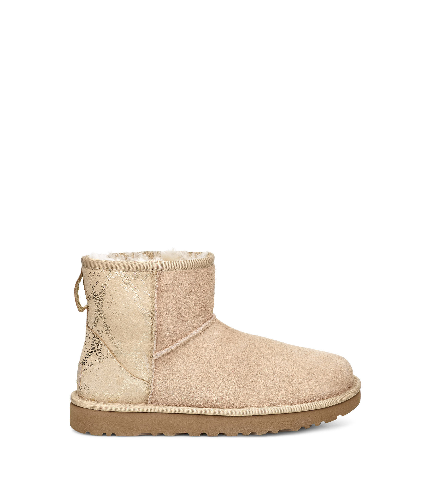 ugg classic mini metallic snake boot