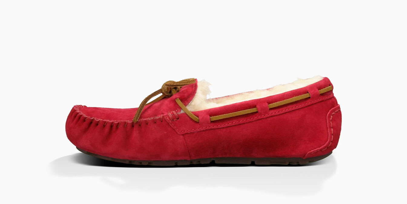 red ugg moccasins