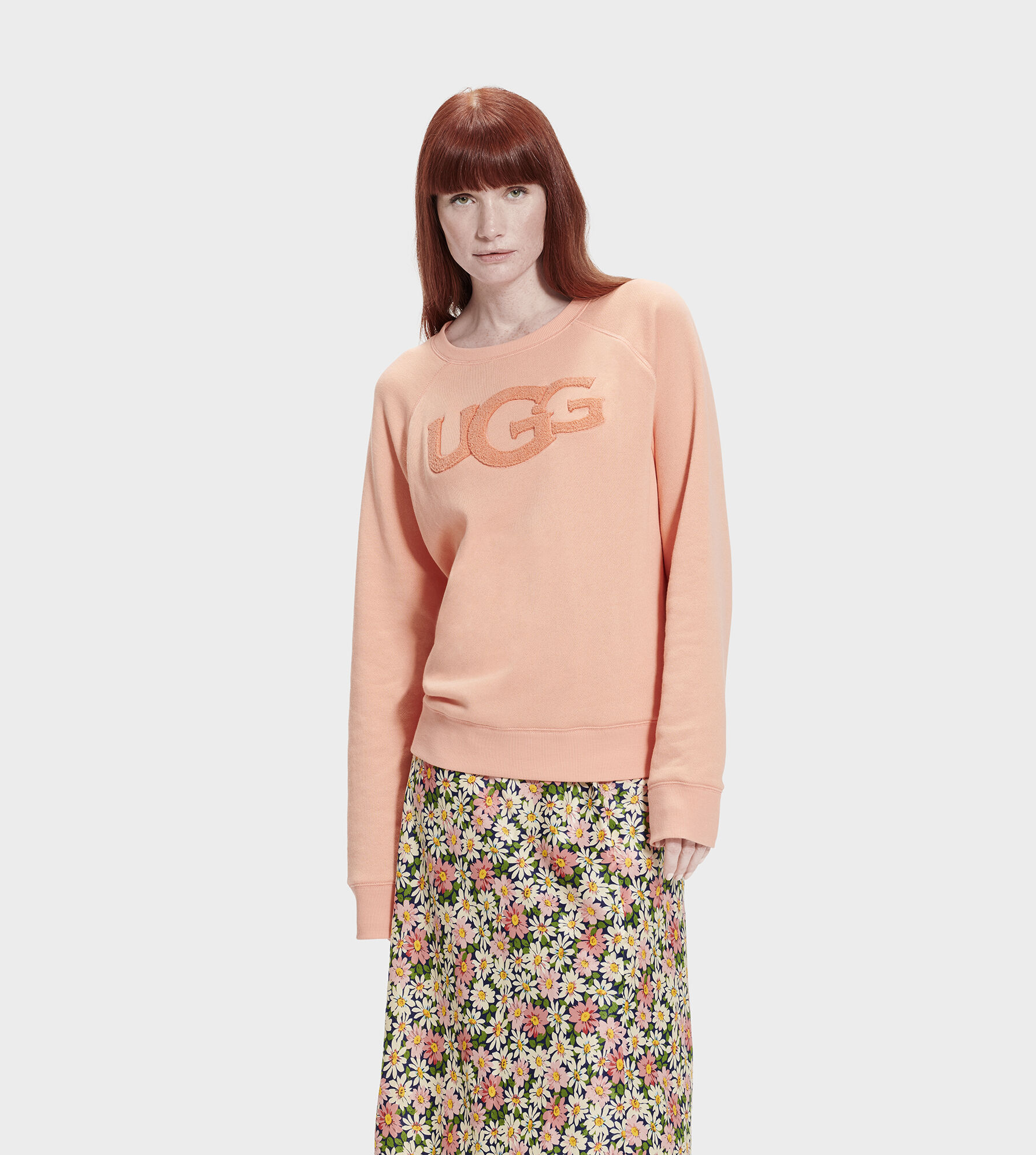 ugg fuzzy logo sweatshirt