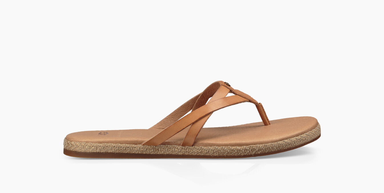 ugg leather flip flops womens