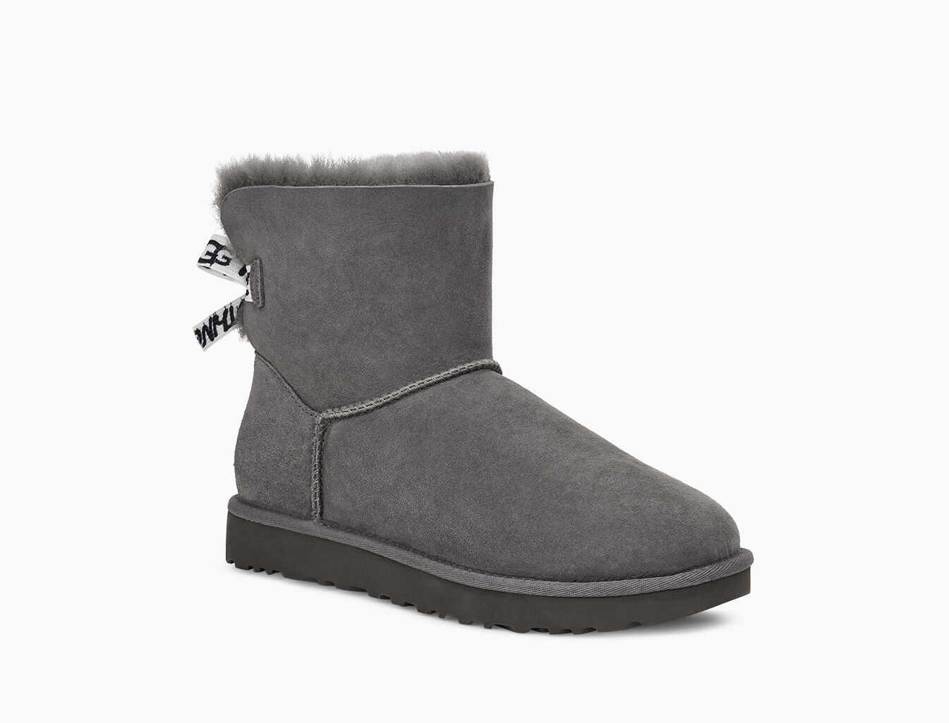 ugg mini bailey bow boots black suede