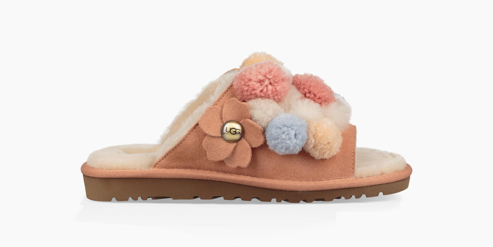 Ugg Clio Pom Pom Slide Slippers For Women Ugg Ireland