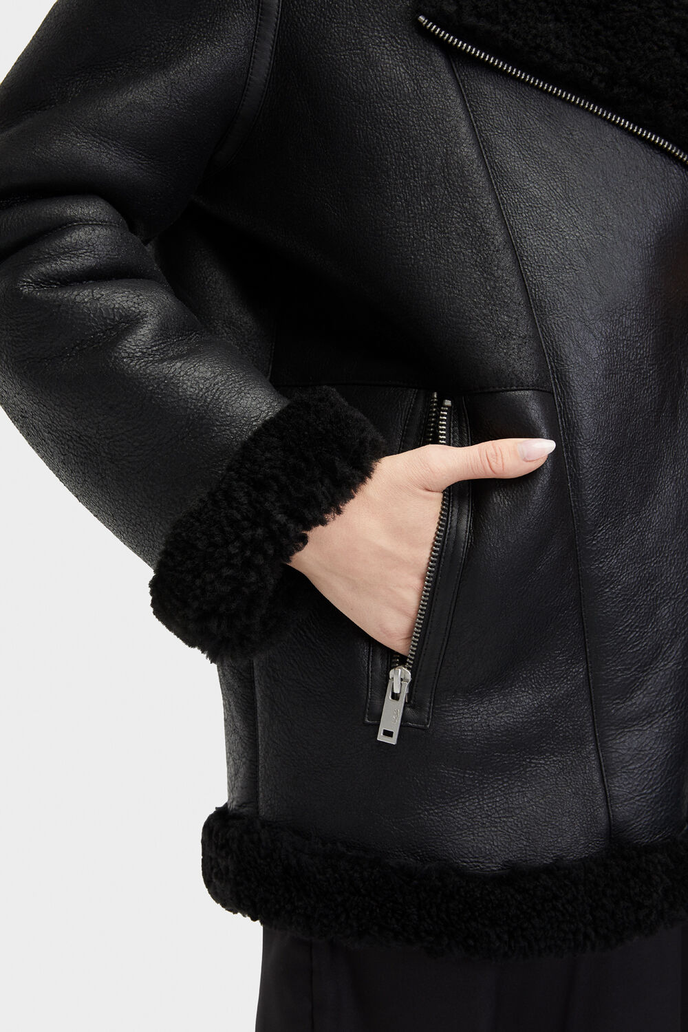 ugg arabella shearling moto jacket