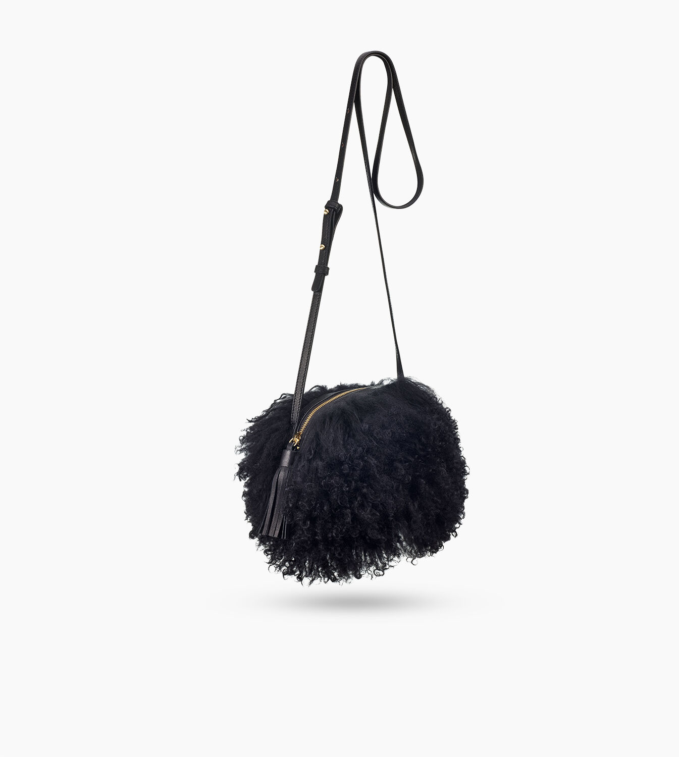 mongolian pom pom crossbody