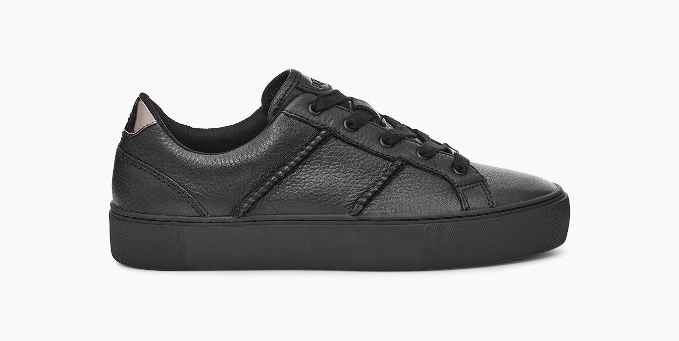 Ugg black leather trainers Clearance