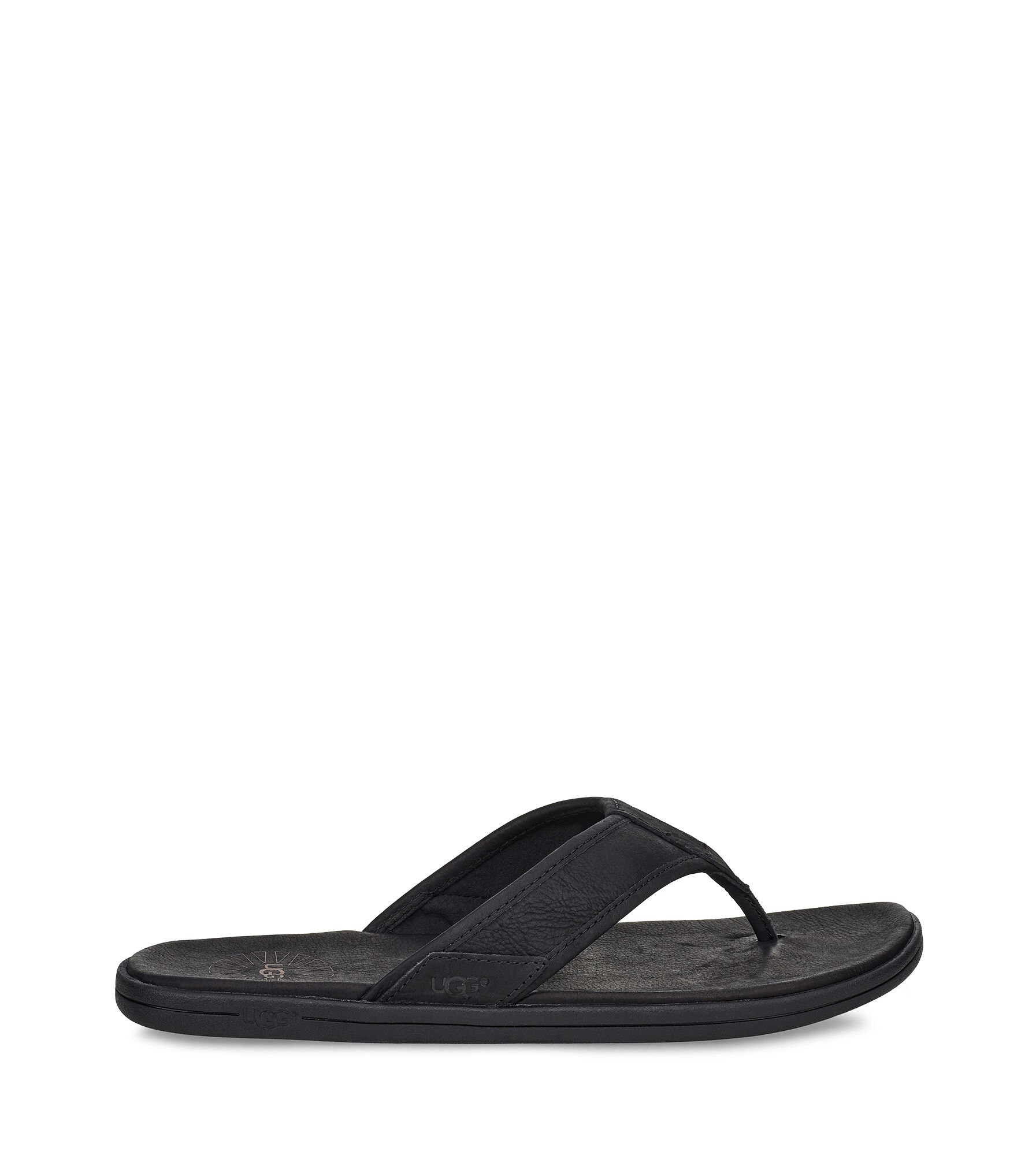 ugg flip flop slippers black