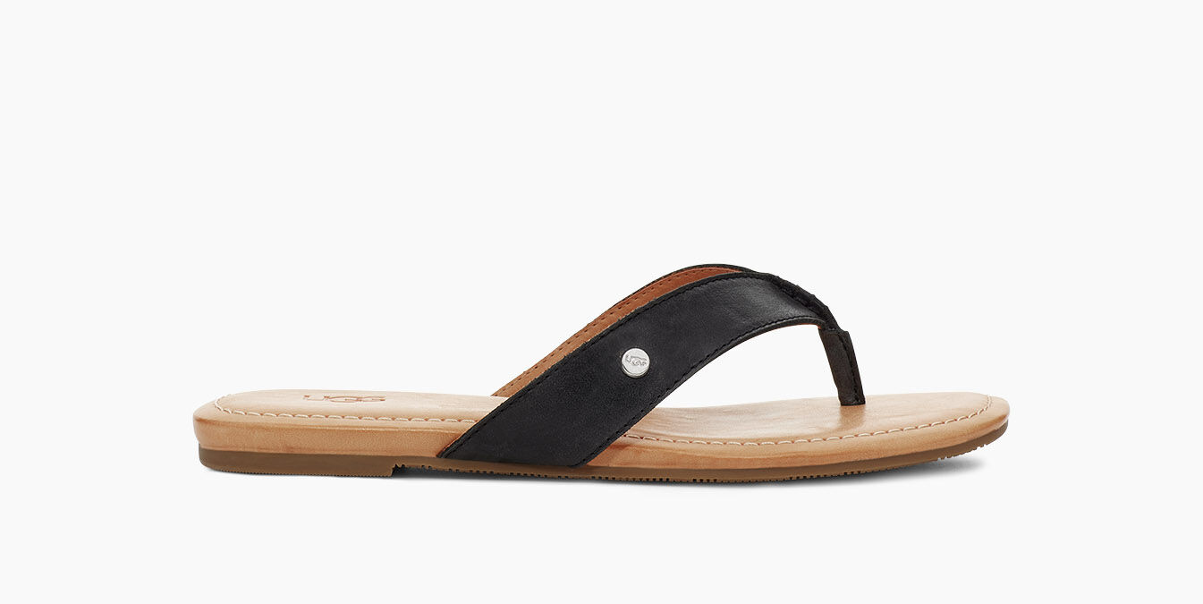 ugg leather flip flops