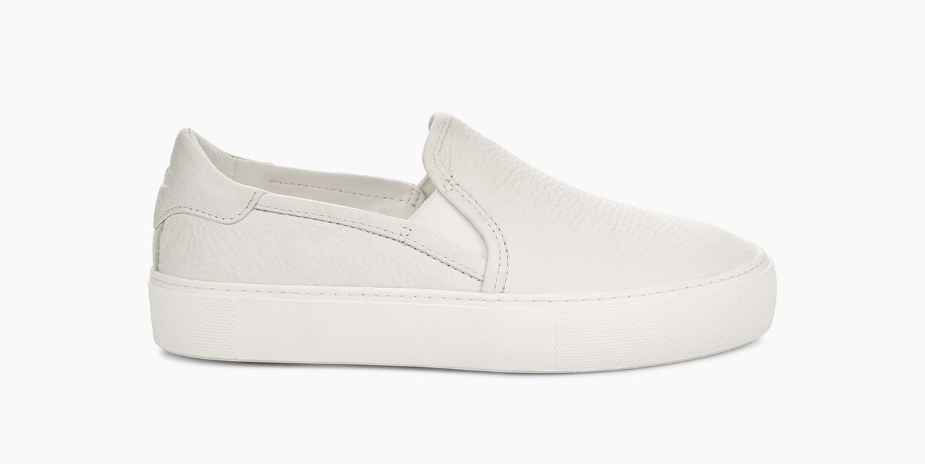 ugg black leather slip ons