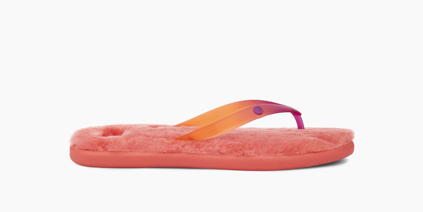 ugg fur lined flip flops