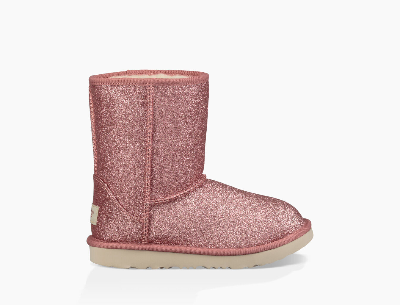 ugg classic short sequin boot pink