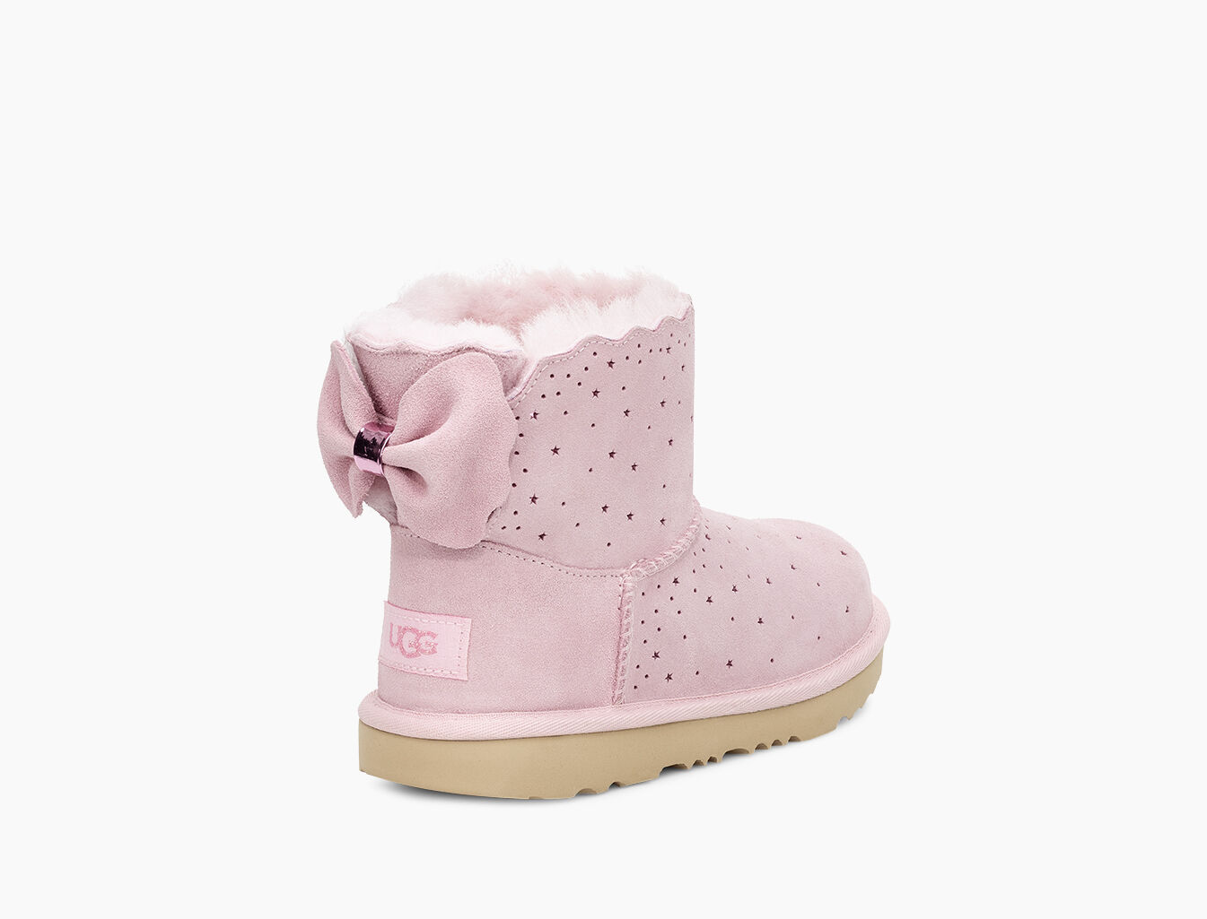 ugg mini bailey bow ii grey boots