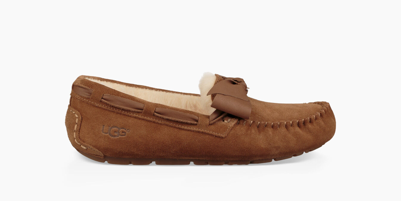 Dakota leather outlet bow slipper