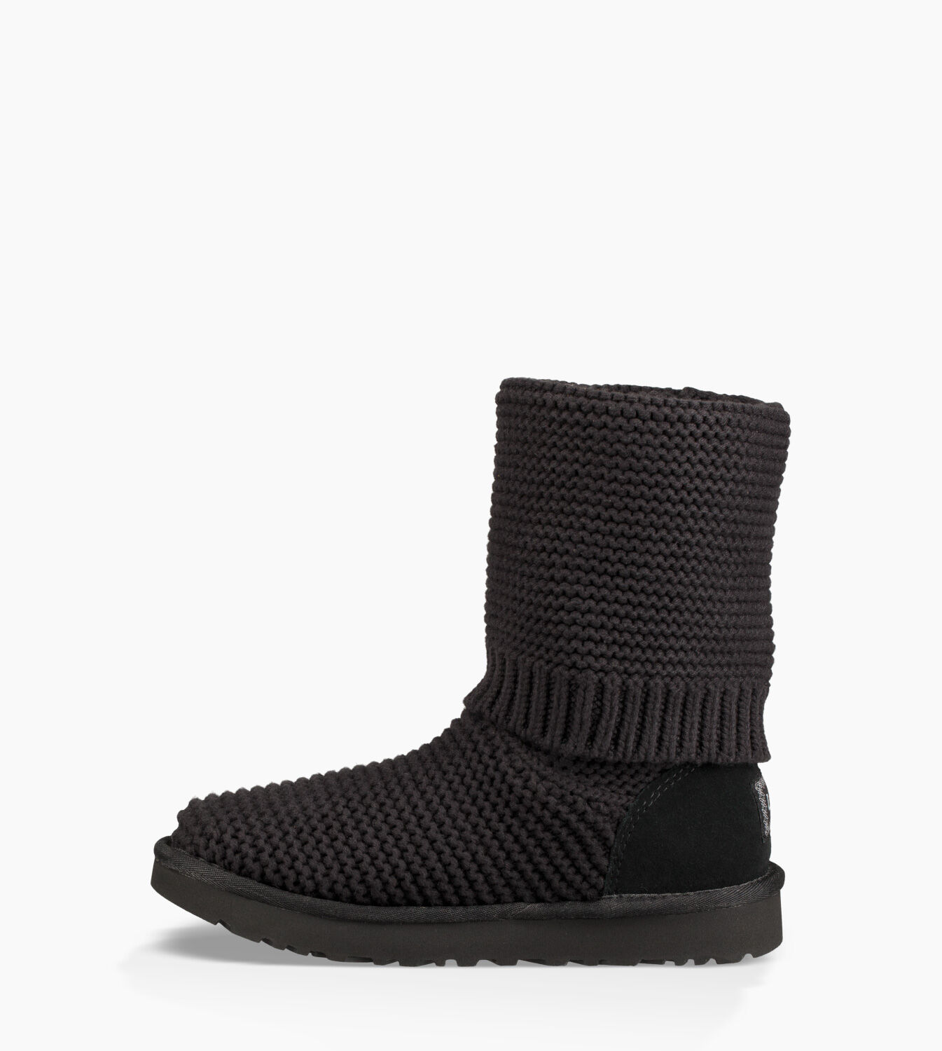 ugg black purl cardy knit boots