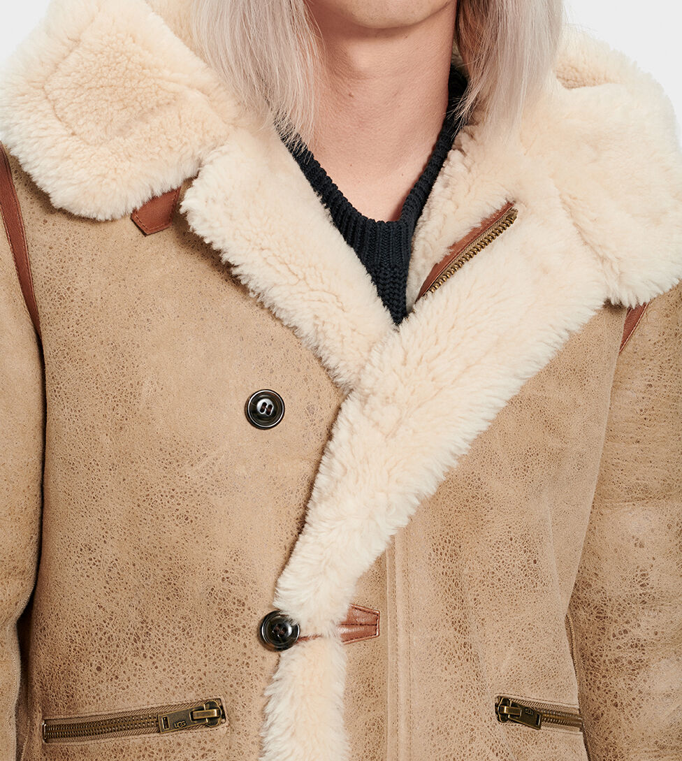 UGG® Yates Shearling Hooded Coat for Men UGG® UK