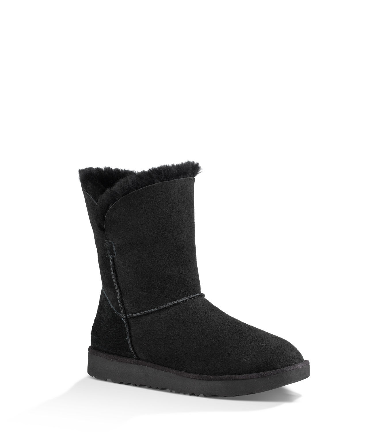 ugg classic cuff short boot black