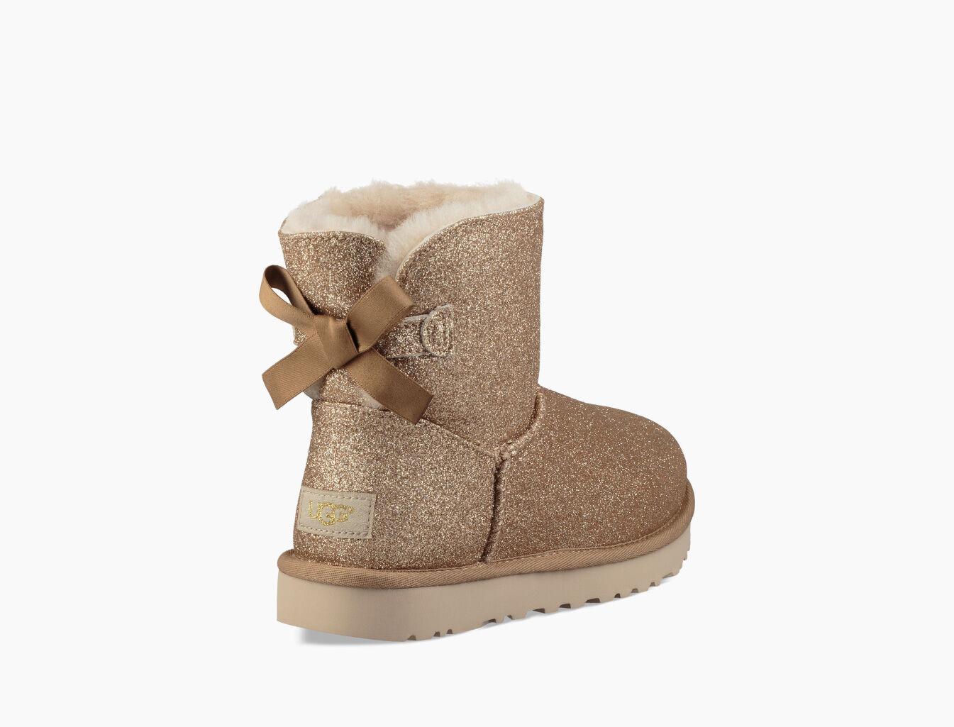 ugg mini bailey bow gold