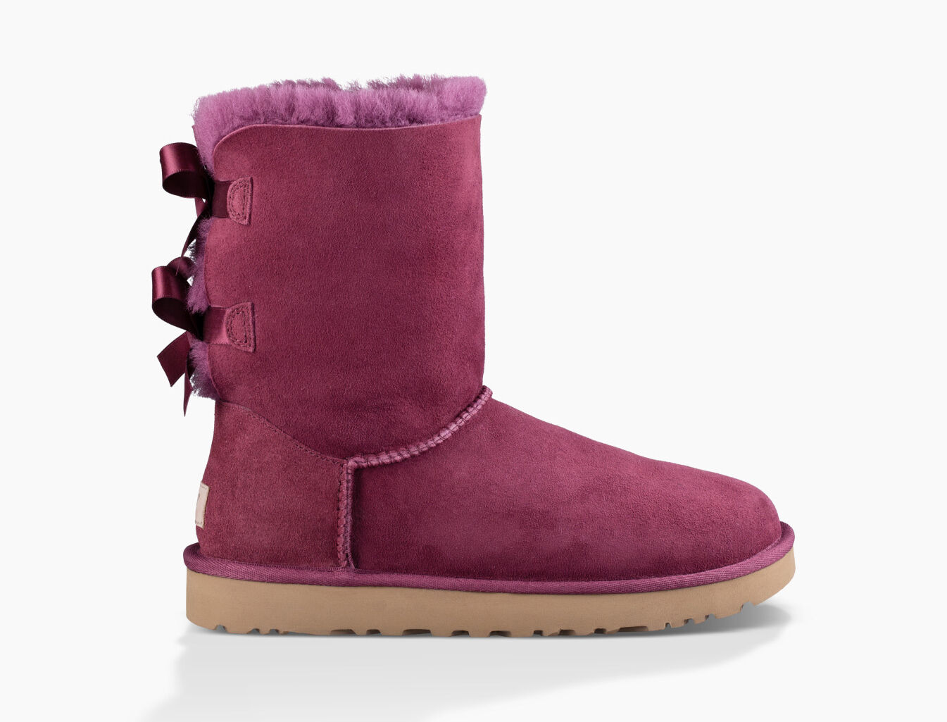 ugg bailey bow ii calf boots chestnut suede