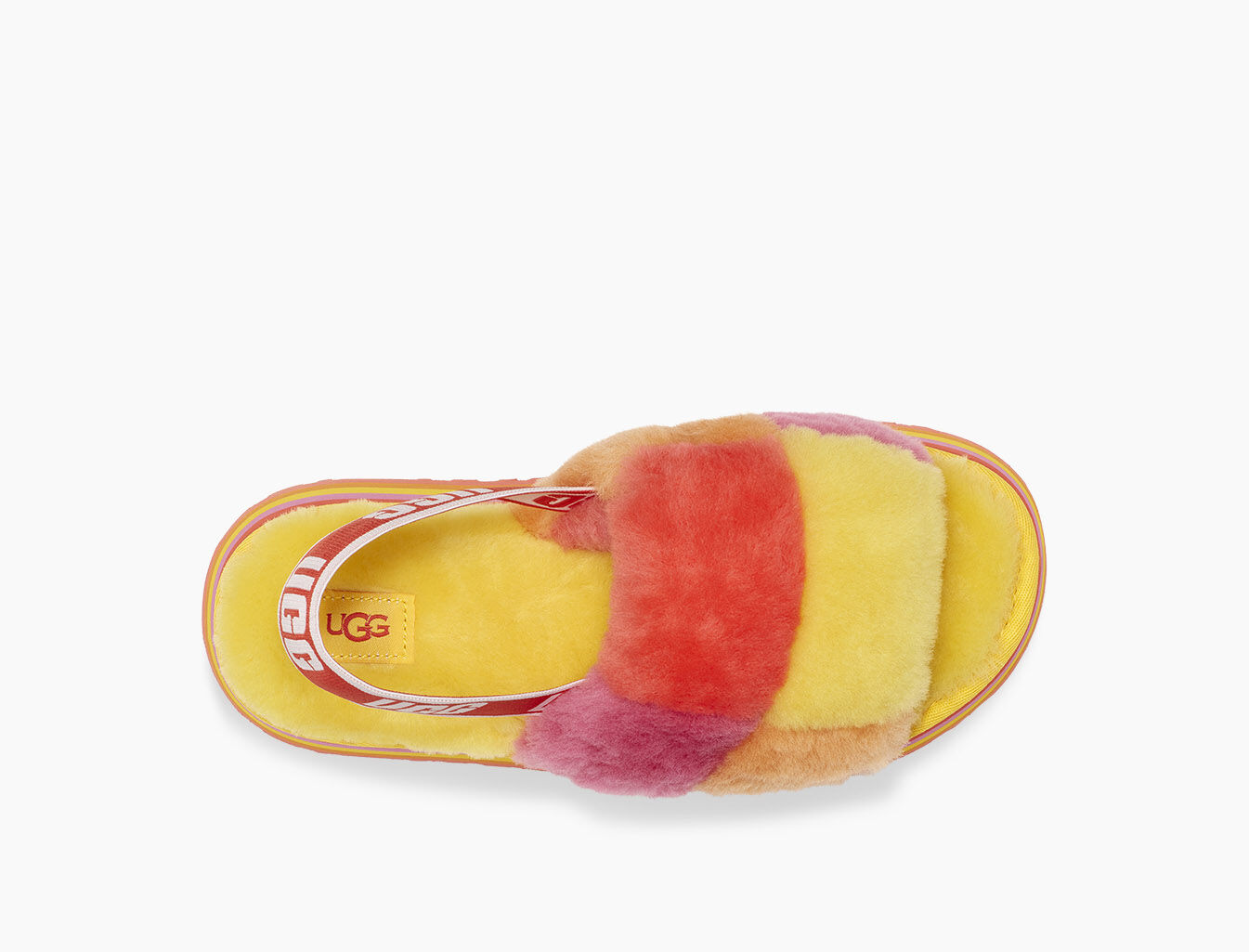 yellow ugg slides baby