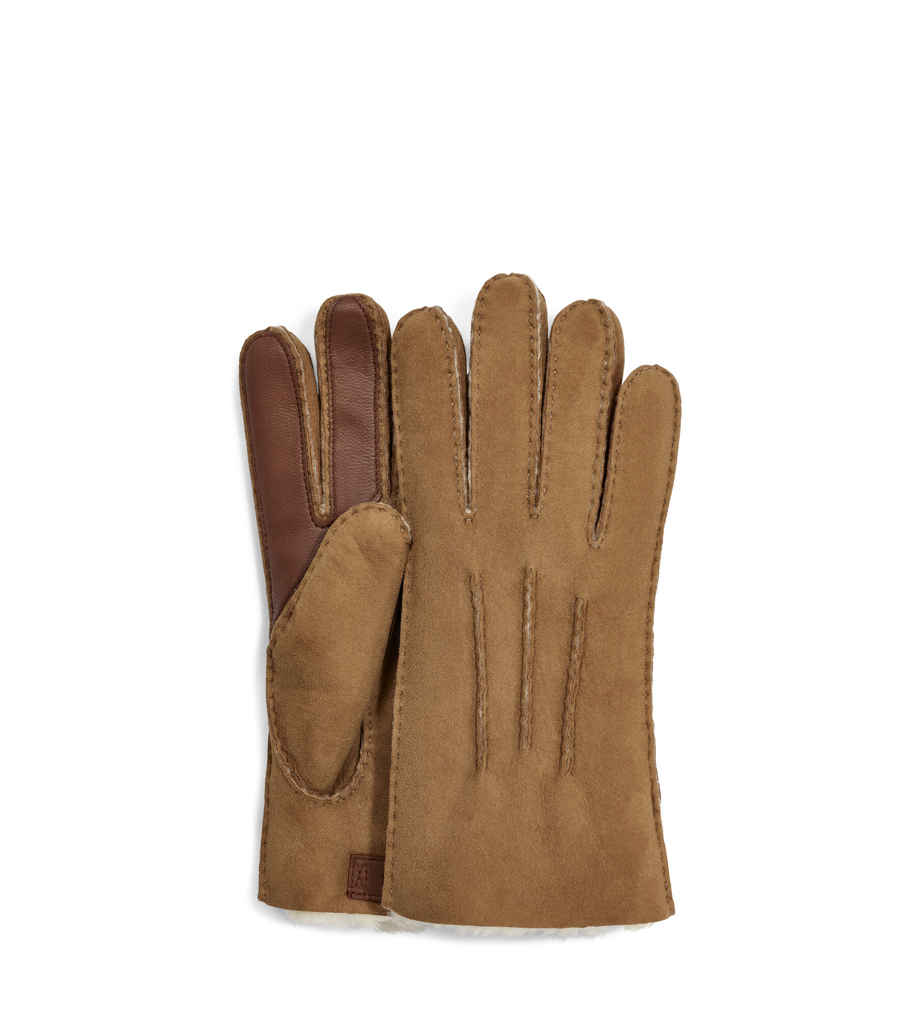 Contrast Sheepskin Tech Handschuhe