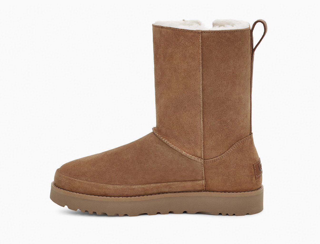 Classic zip short suede boot