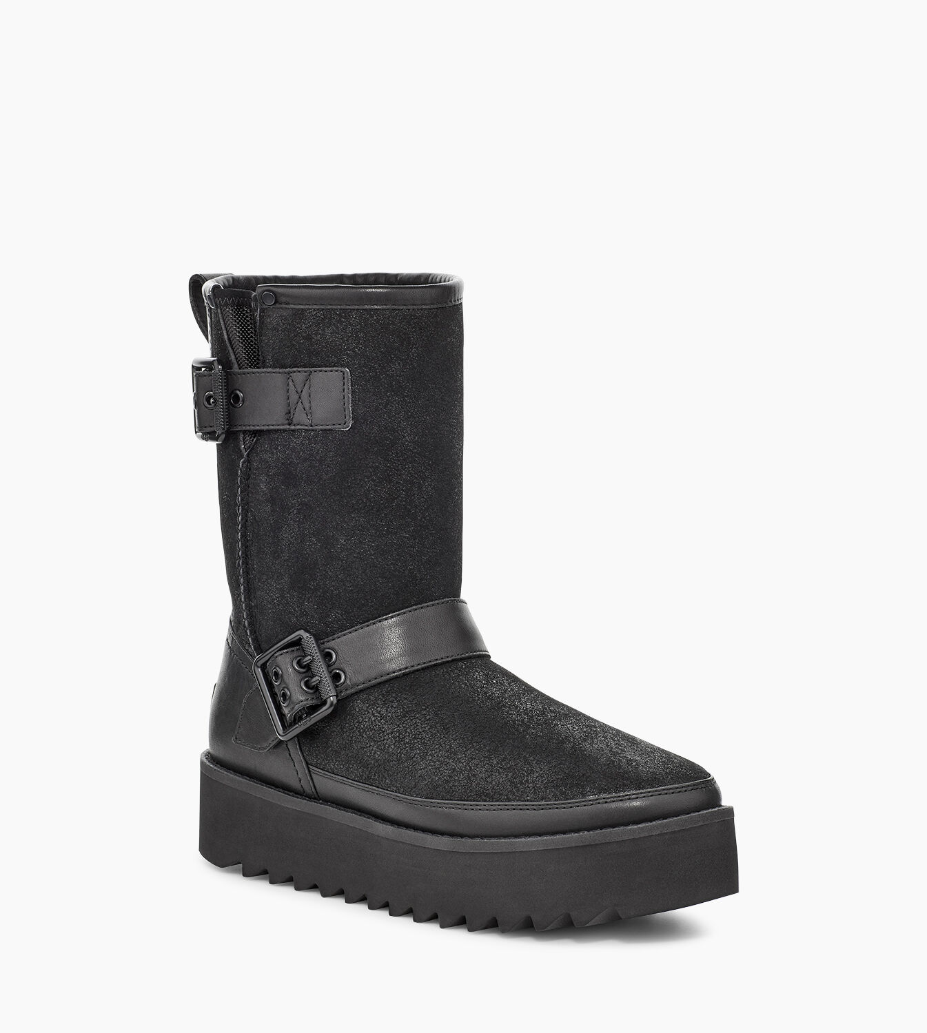Ugg classic rebel biker ankle boots black 2025