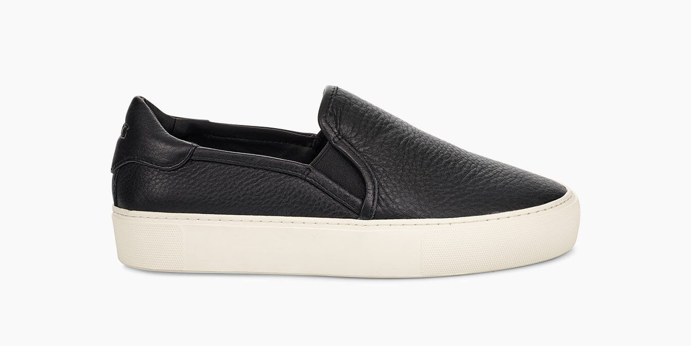 ugg leather slip on sneakers