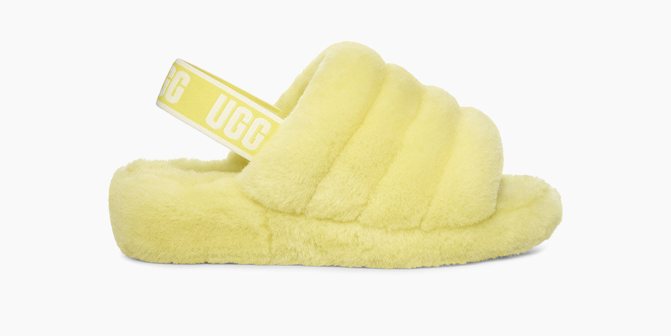 ugg fluff yeah slide yellow