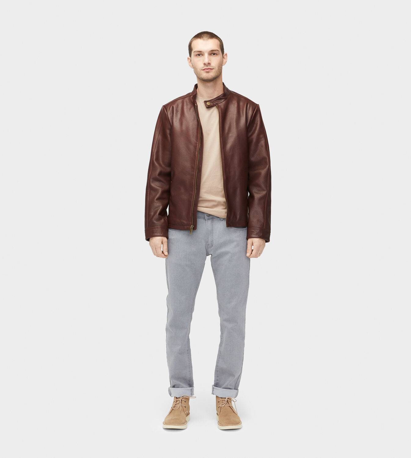 ugg leather jacket mens