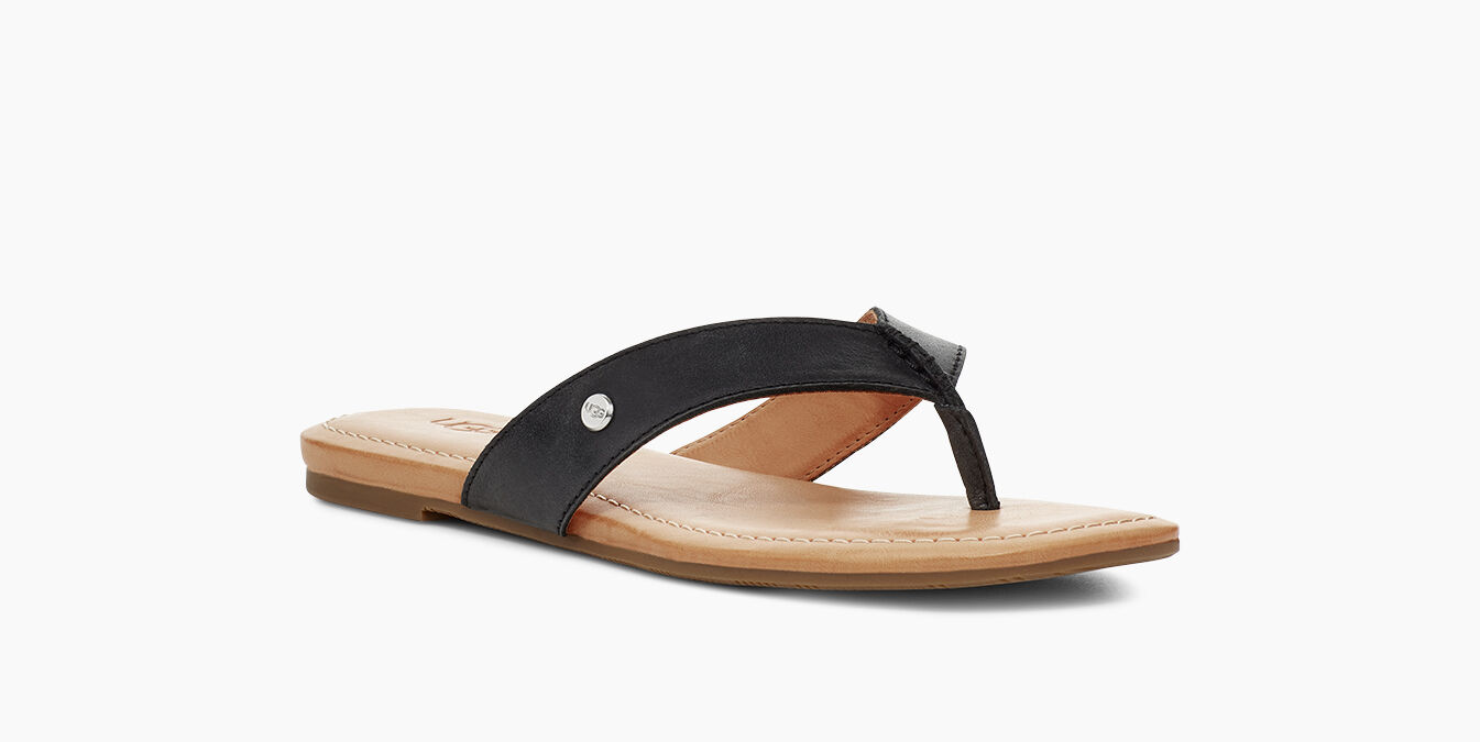 ugg leather flip flops womens