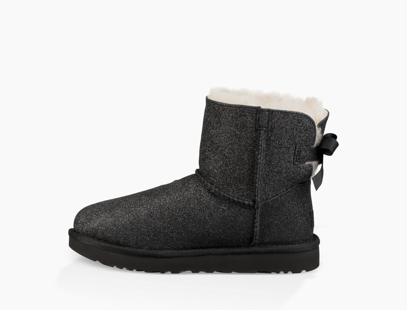 black sparkle bailey bow uggs