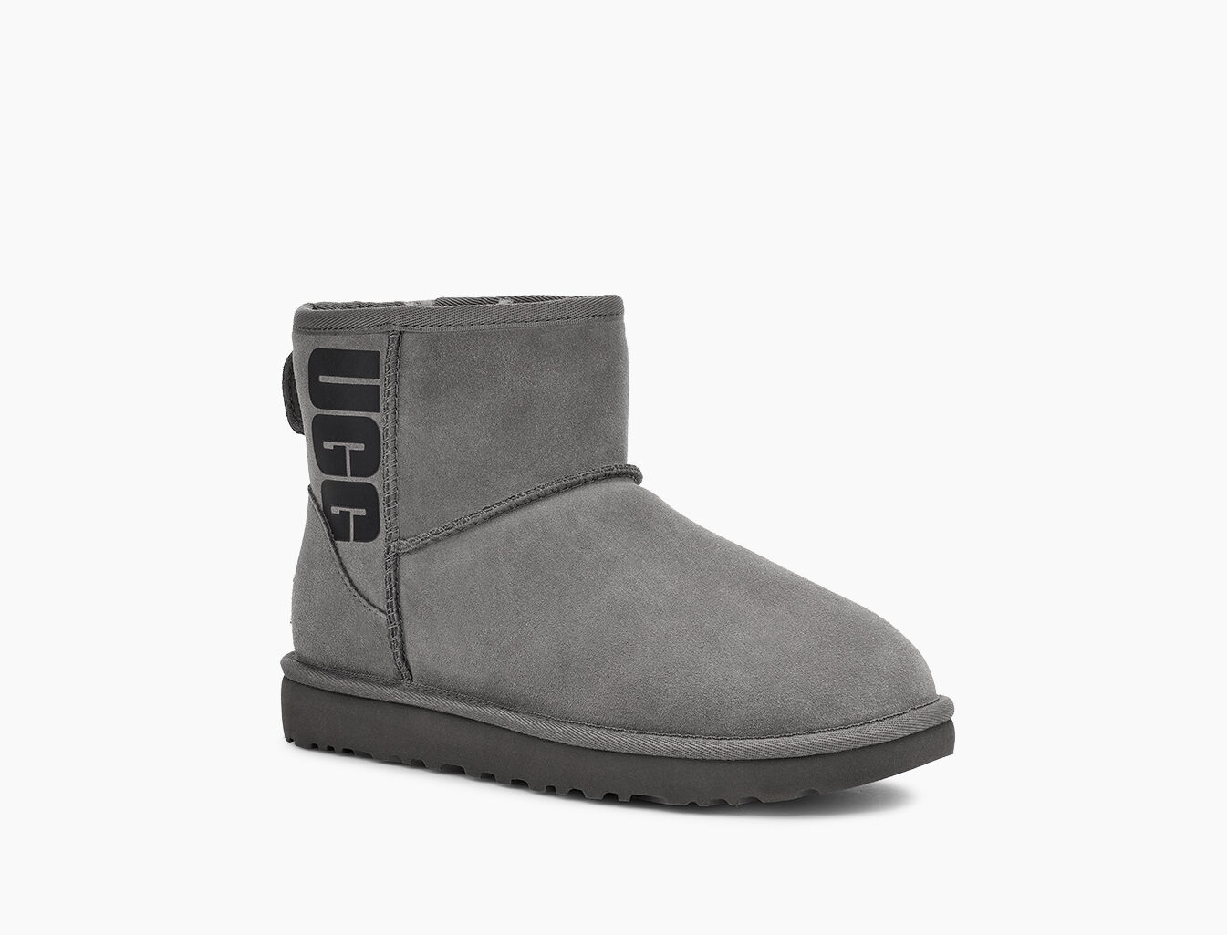 Ugg boots classic mini rubber logo schwarz Clearance