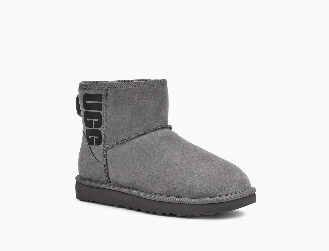 ugg women's classic mini rubber logo boot