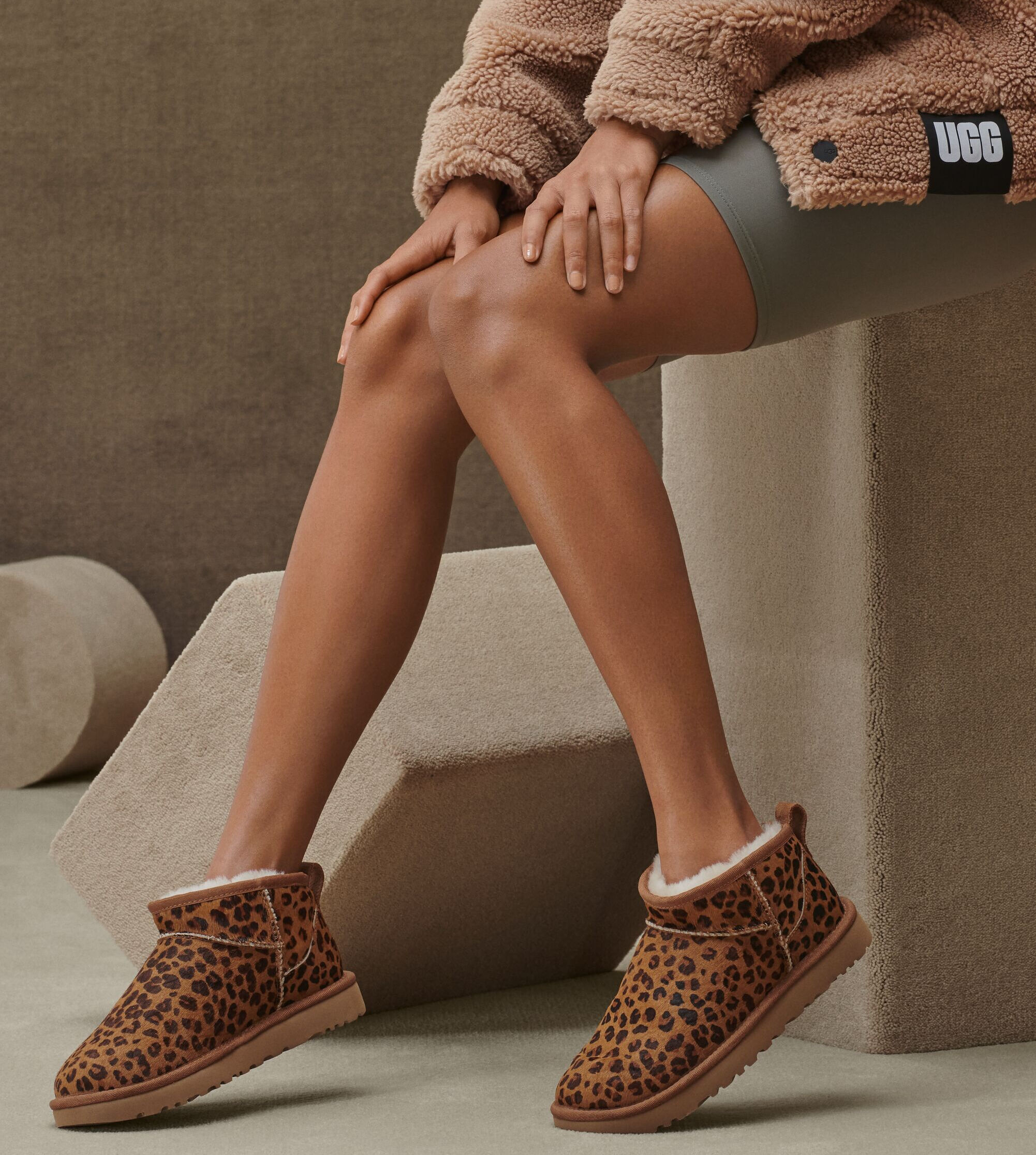 UGG® Classic Ultra Mini Leopard Boot 